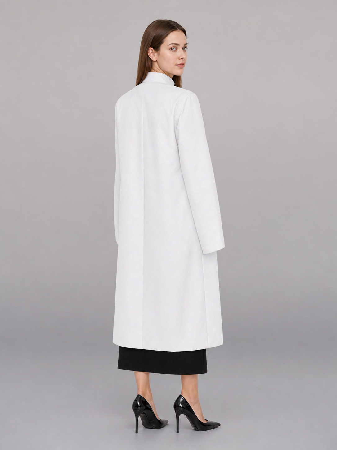 White Hooded Carnival Cloak for a Costume Look