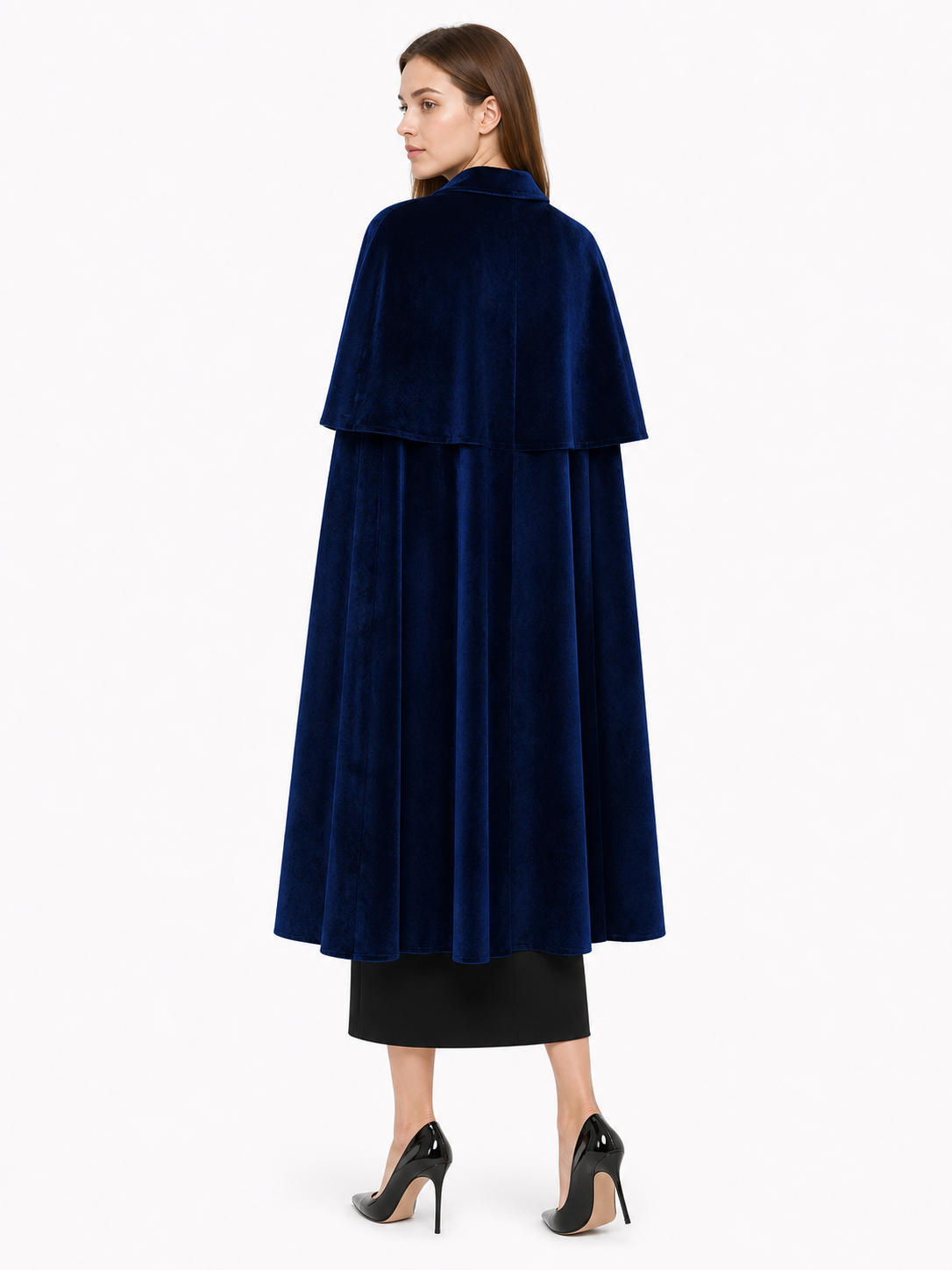 Dark Blue Gothic Costume Carnival Cloak
