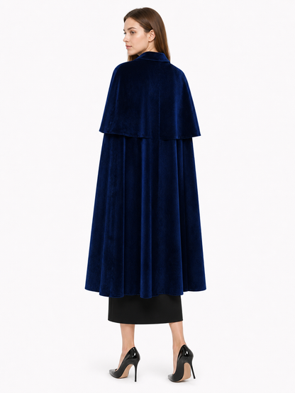 Dark Blue Gothic Costume Carnival Cloak