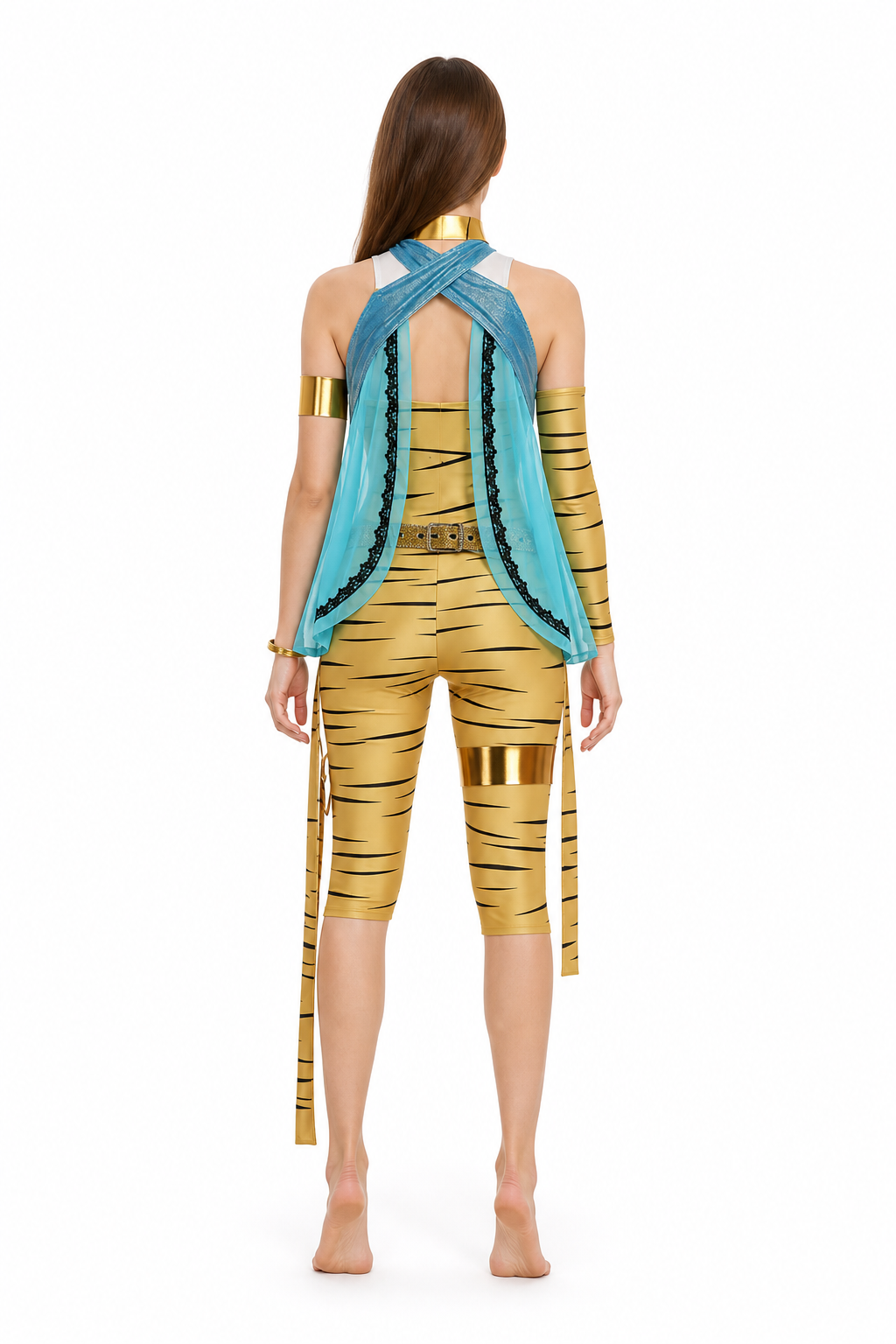 Cleo de Nile Cosplay Costume with Cape and Belt back view