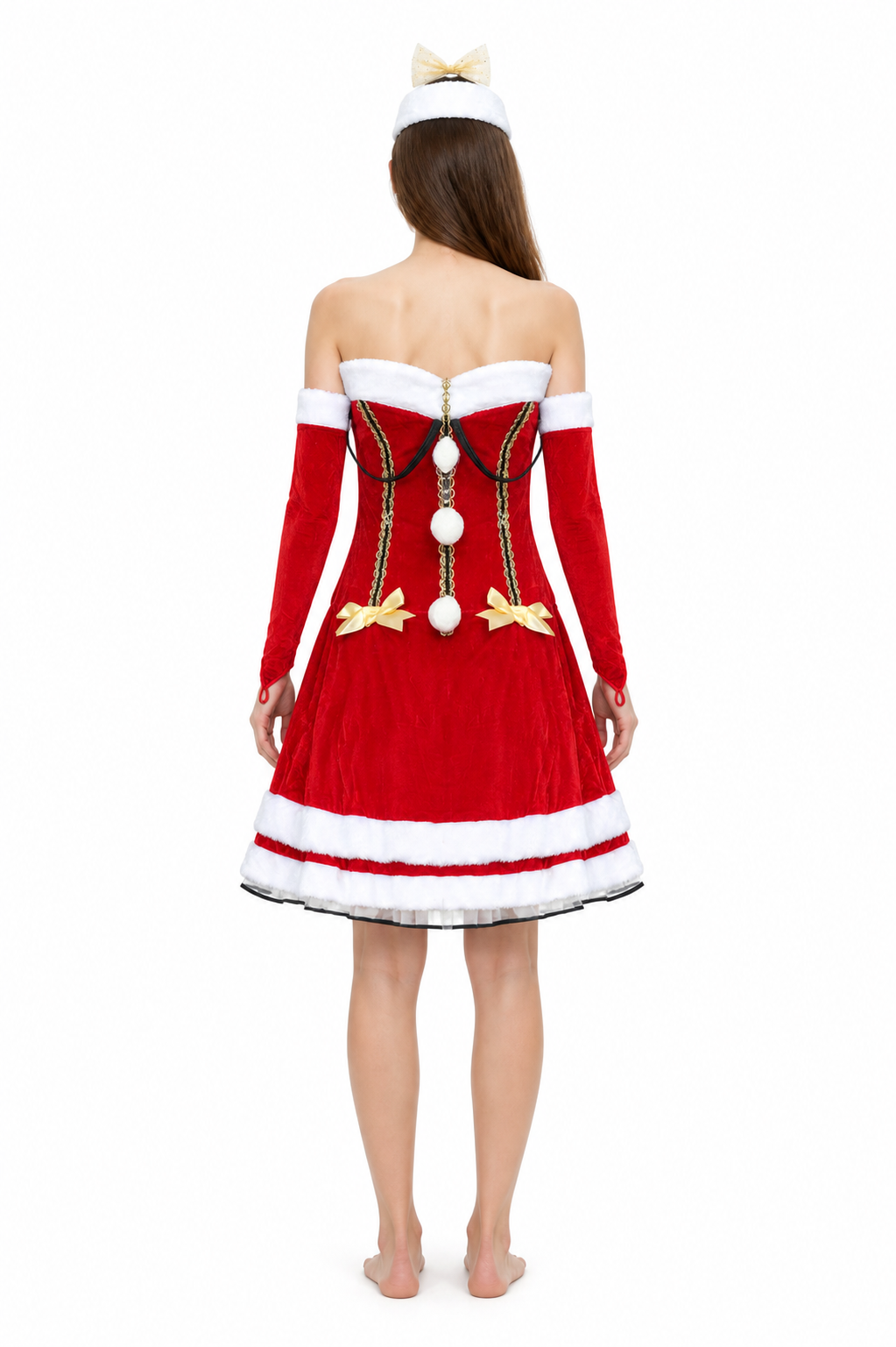 Red Carnival Costume with a Full Skirt