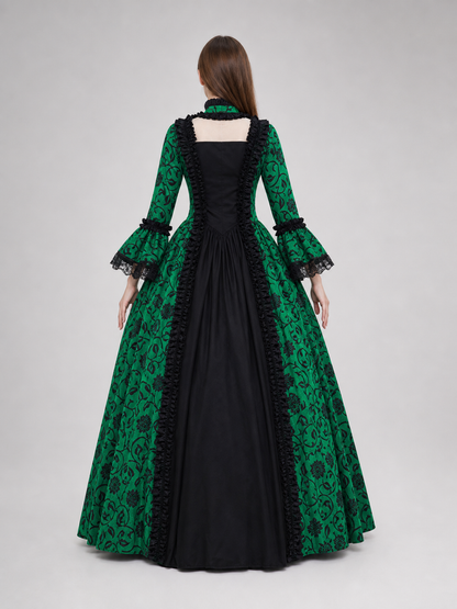 Victorian Gothic Dress with a Full Skirt