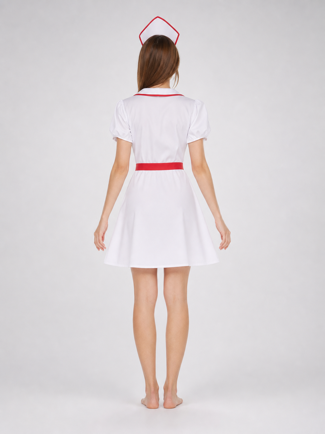 Nurse Costume, Dress and Hat for Halloween back view
