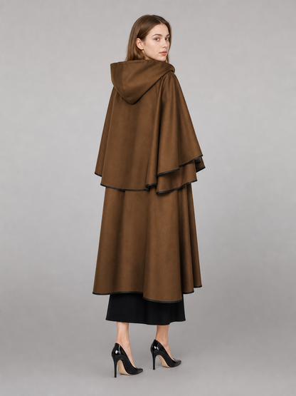 Brown Hooded Costume Cloak