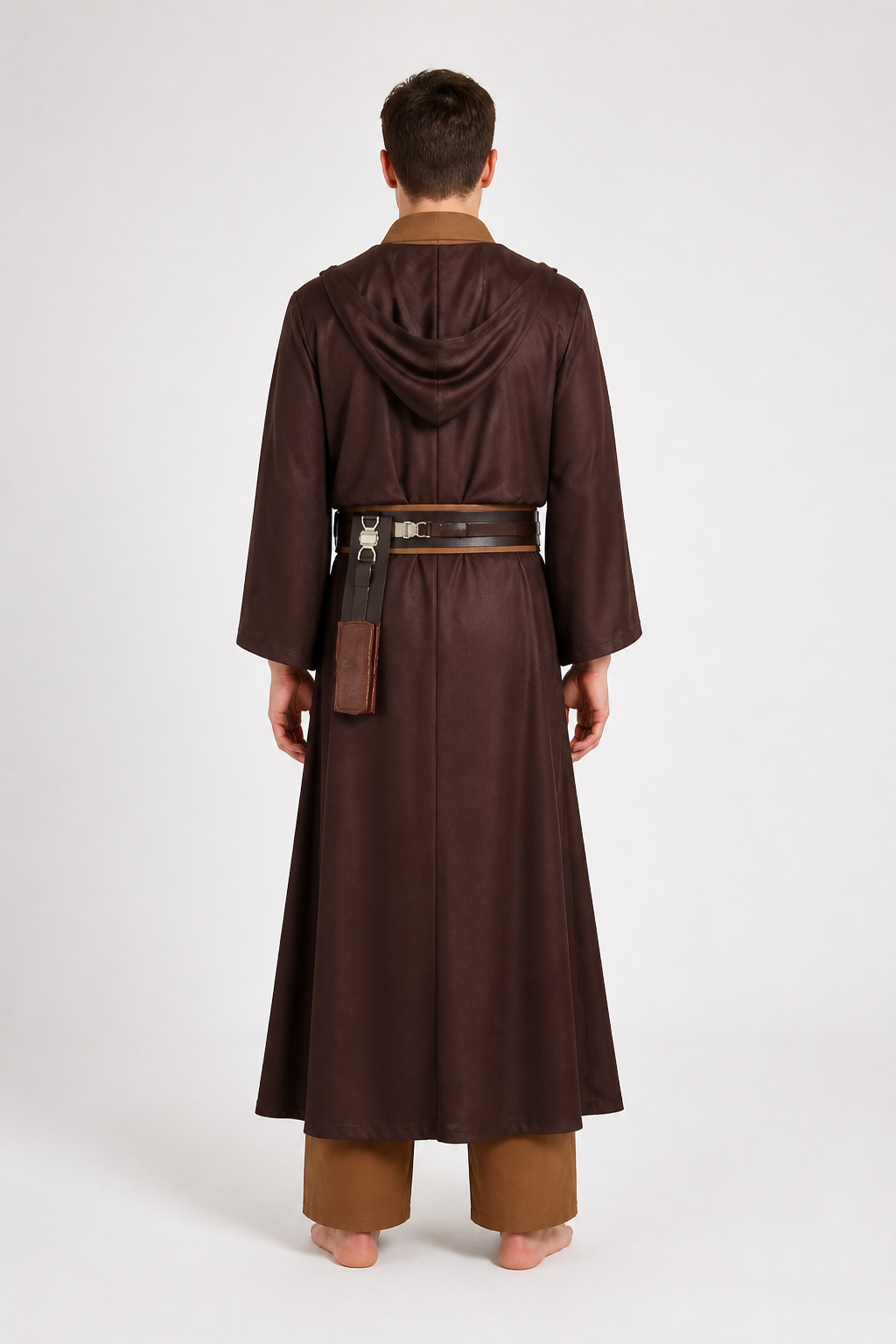 Brown Obi-Wan Kenobi Cosplay Costume back view