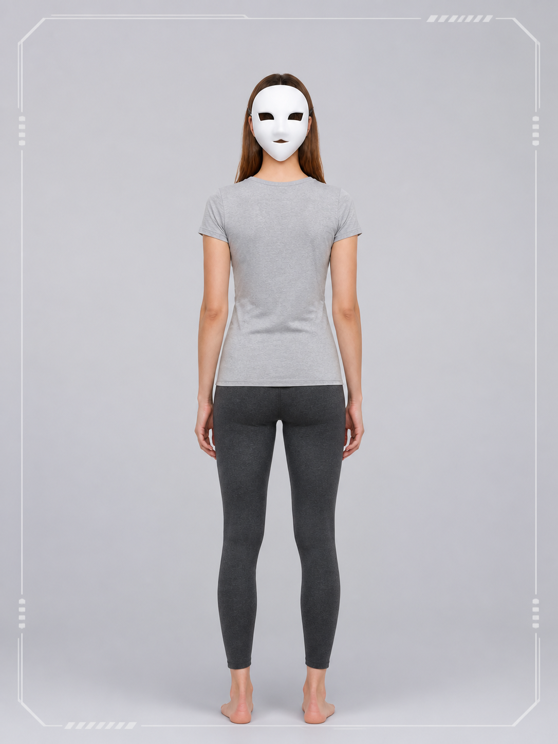 White Carnival Mask for Halloween and Cosplay back view