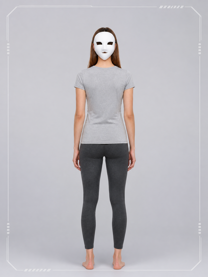 White Carnival Mask for Halloween and Cosplay back view