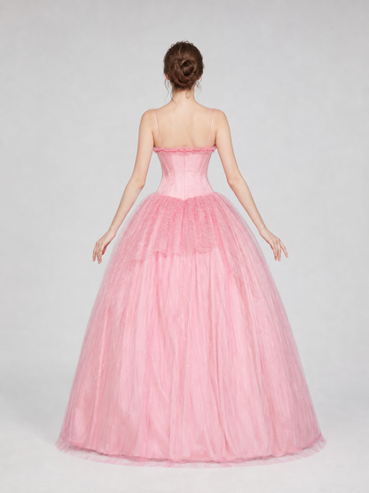 Pink Glinda cosplay dress for Halloween