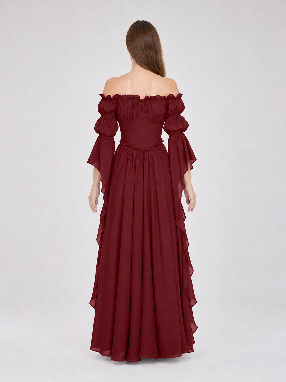Long Vintage-Style Evening Dress