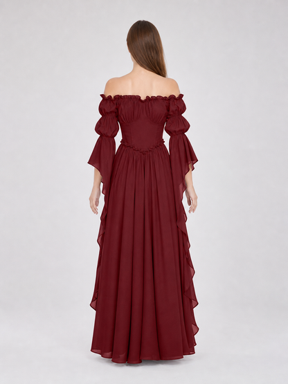 Long Vintage-Style Evening Dress