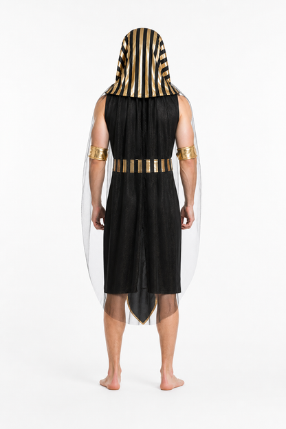 Pharaoh Costume with Headpiece and Belt back view