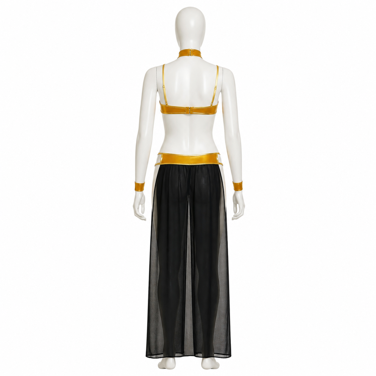 Gold Cleopatra Costume with Long Black Skirt