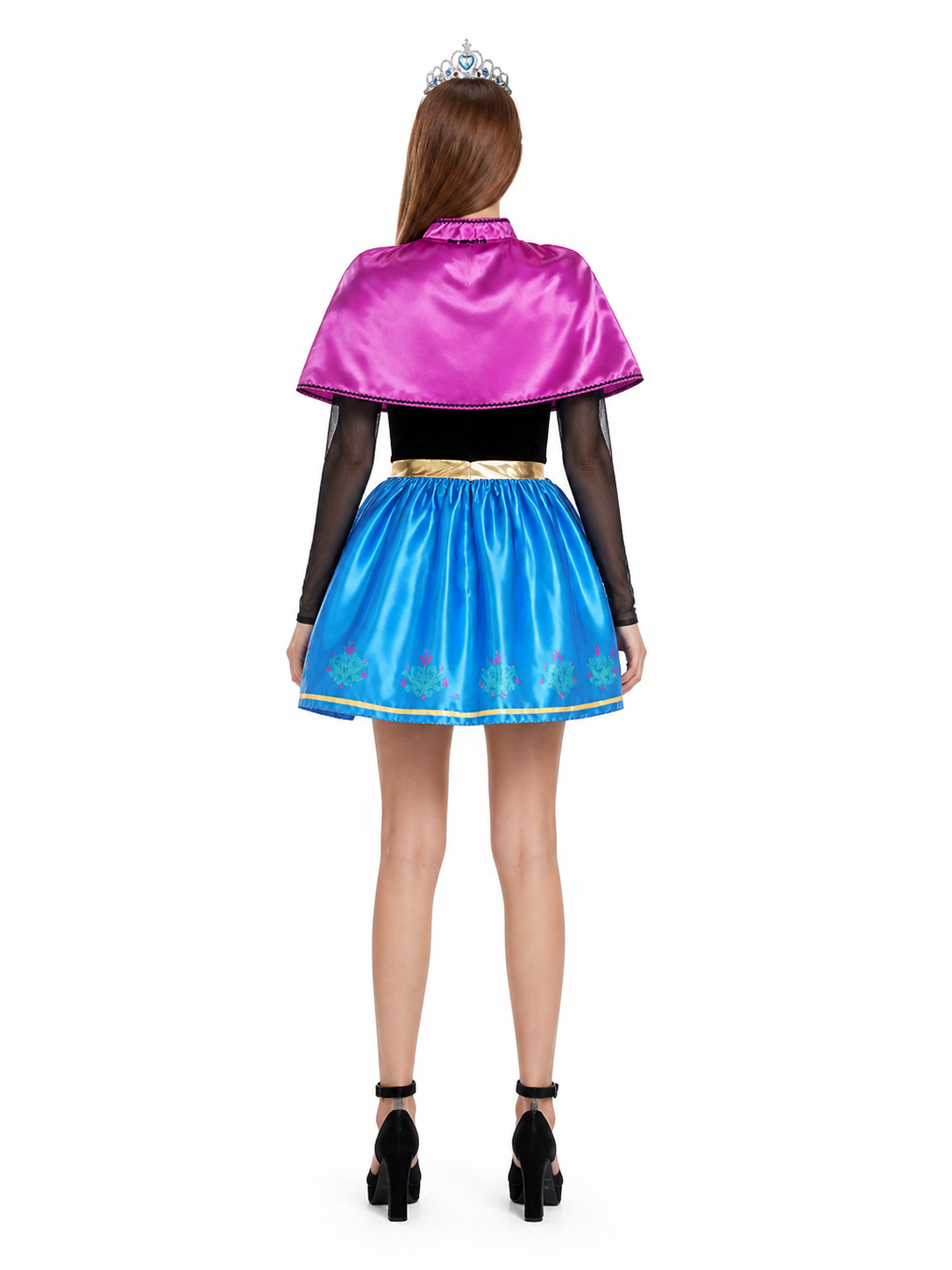 Role-Playing Costume with Cape and Full Skirt