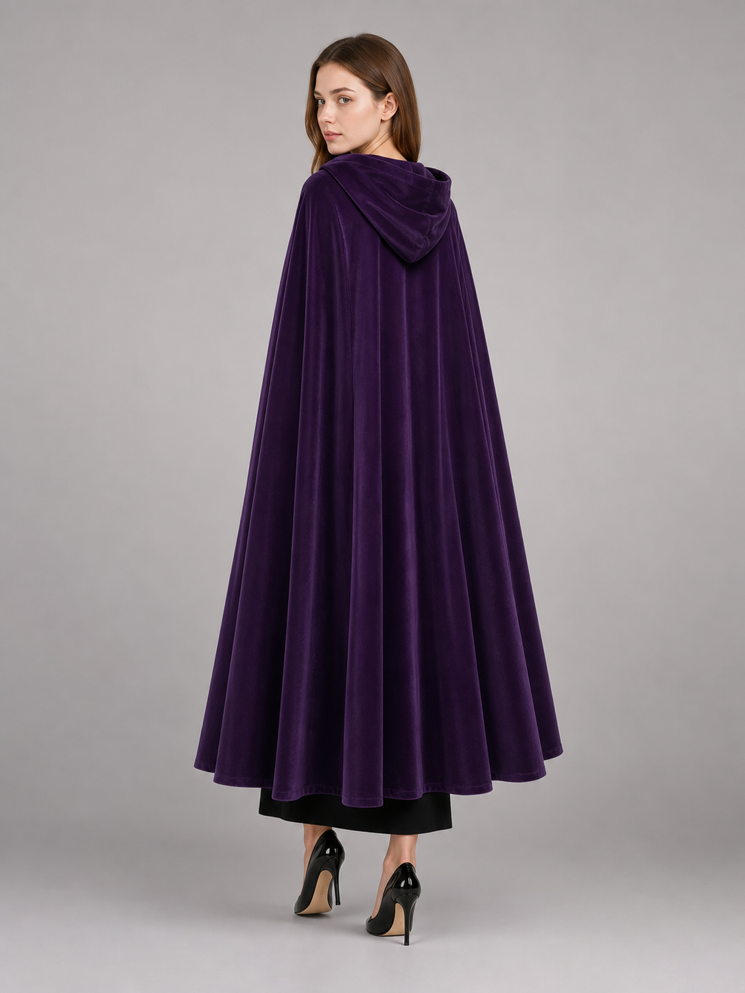 Purple Carnival Cloak with Hood