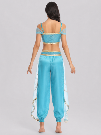 Themed Costume with Sequins and Harem Pants