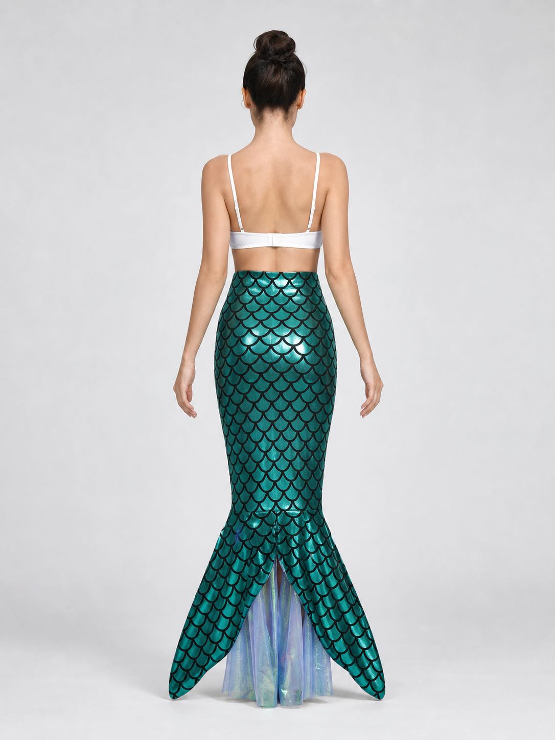 Mermaid Stage Costume with Top and Skirt back view