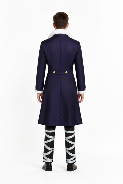 Kurapika Cosplay Costume: Long Coat and Trousers back view