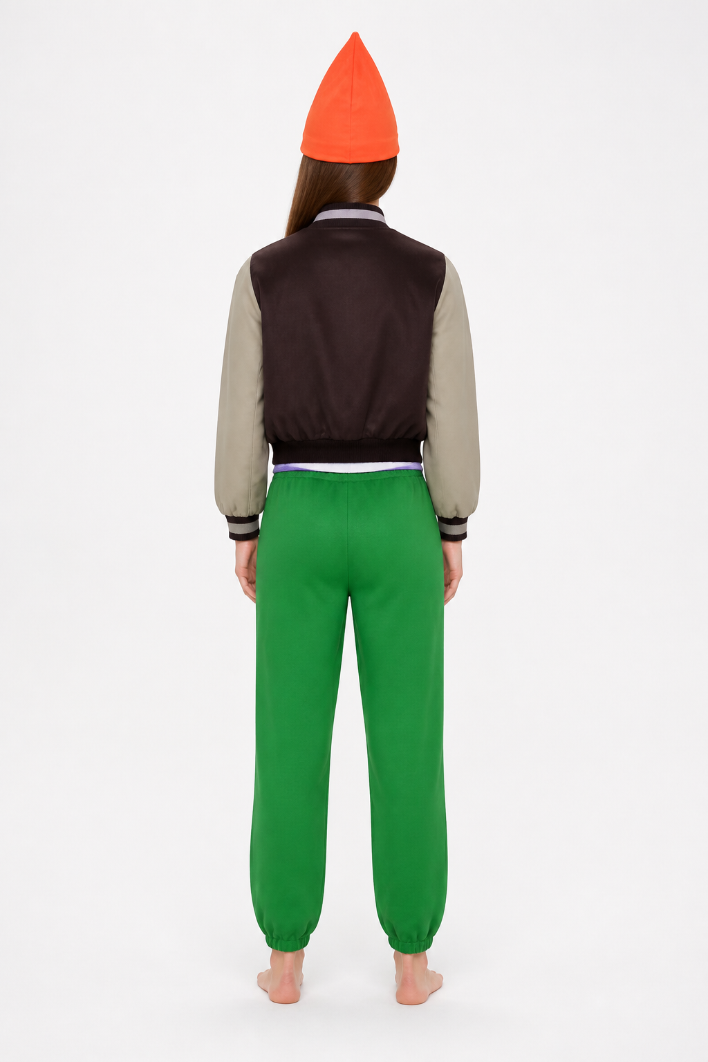 Cosplay Costume: Hat, Jacket, Sweater, and Pants back view