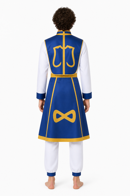 Blue and Gold Kurapika Cosplay Costume back view
