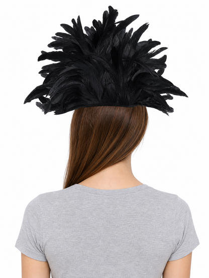 Black Feather Mask for Carnival and Halloween