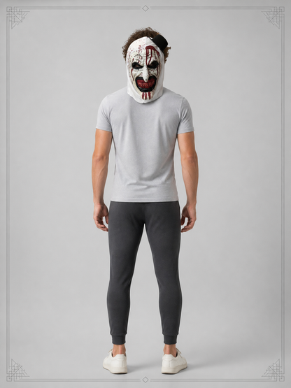 Blood-Splattered Clown Carnival Mask for Halloween and Cosplay back view