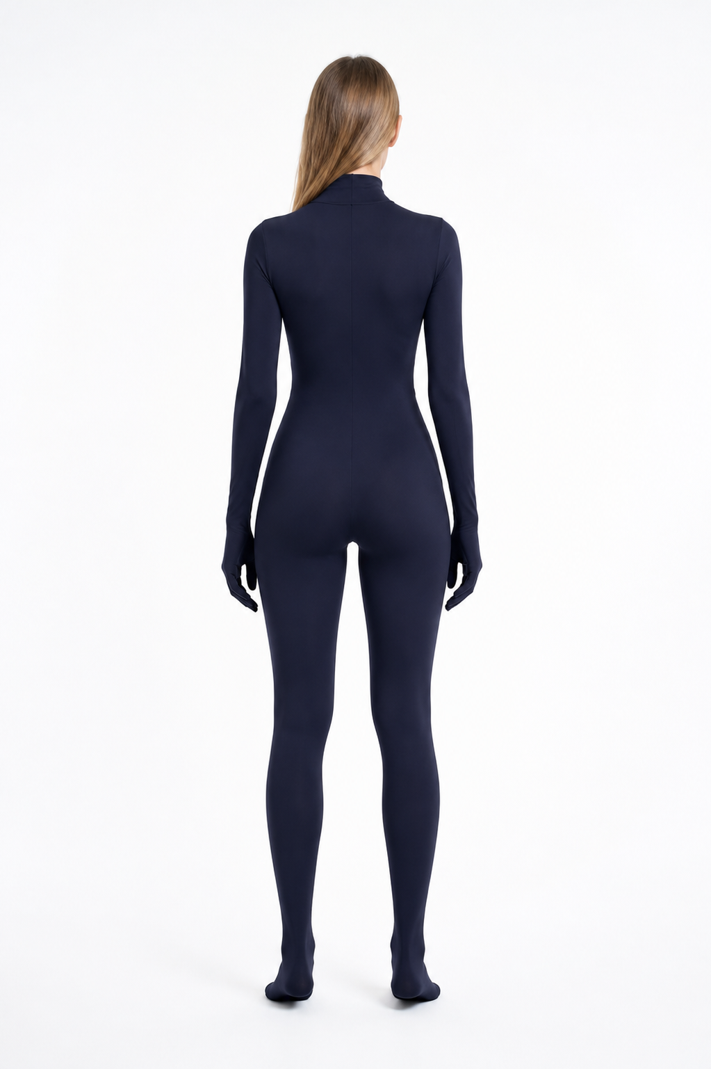 One-Piece Jumpsuit with Covered Hands and Feet back view