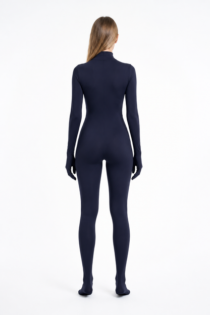 One-Piece Jumpsuit with Covered Hands and Feet back view