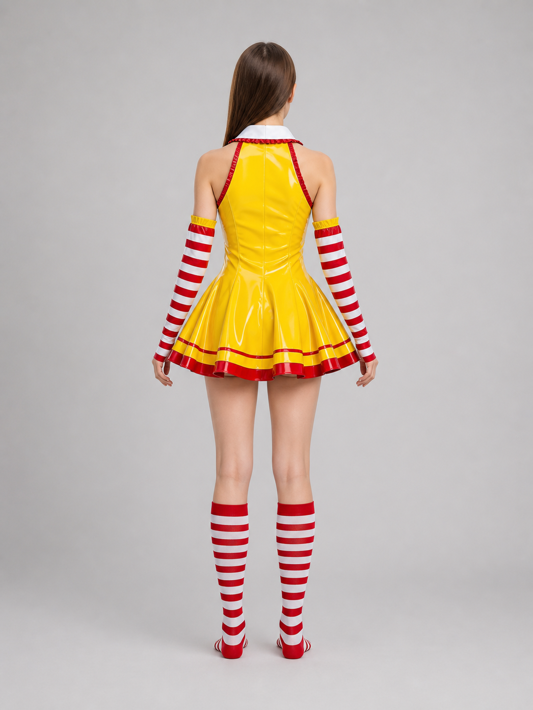 Cosplay Costume with Dress, Sleeves, and Stockings