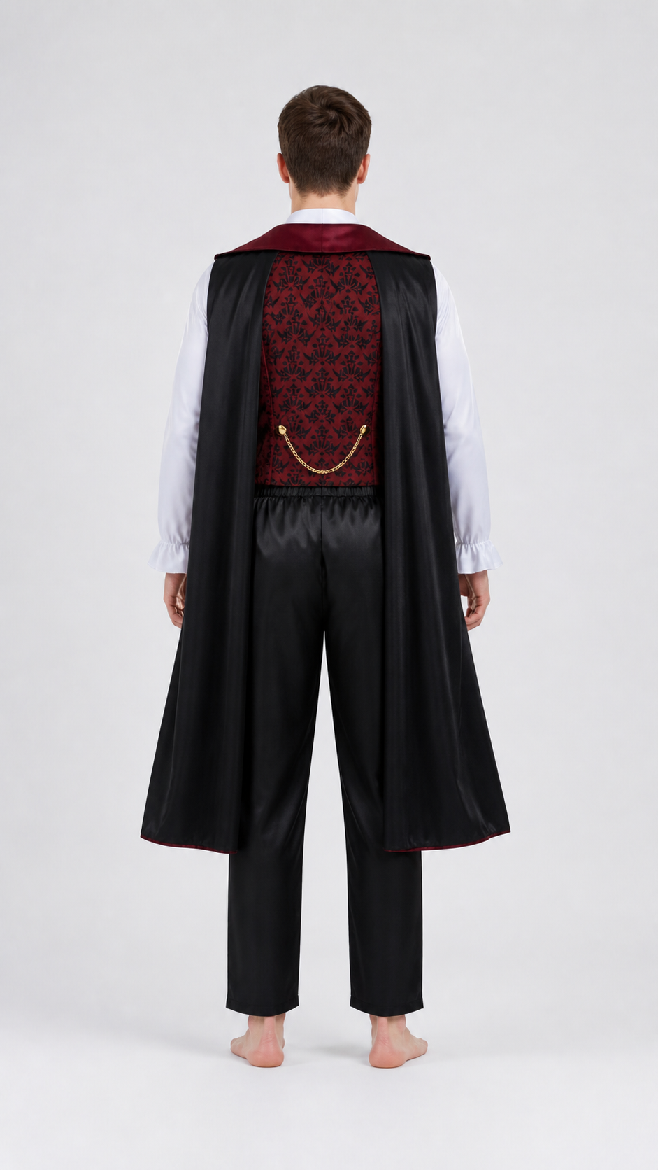 Cosplay Costume: Cloak, Top, Pants, Chain back view