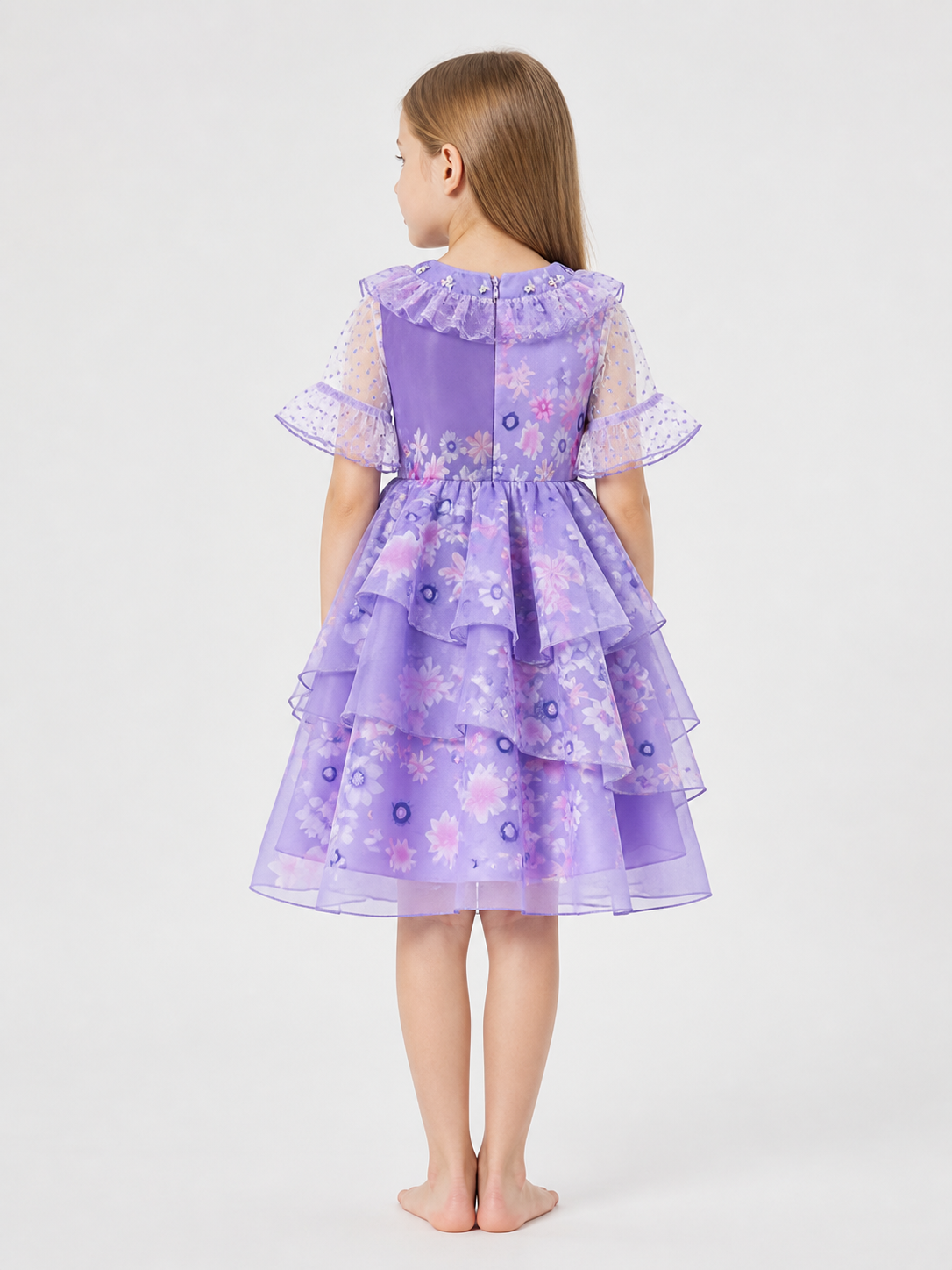 Purple Princess Costume for Girls for Halloween back view
