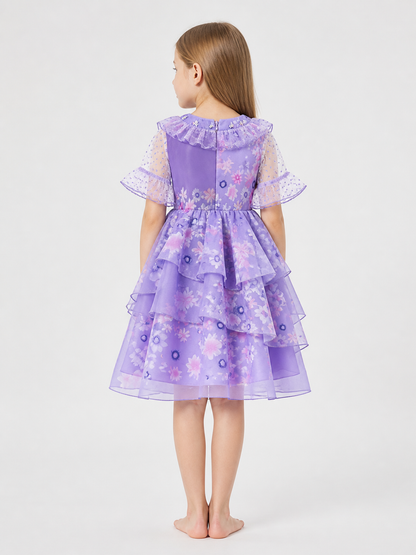 Purple Princess Costume for Girls for Halloween back view