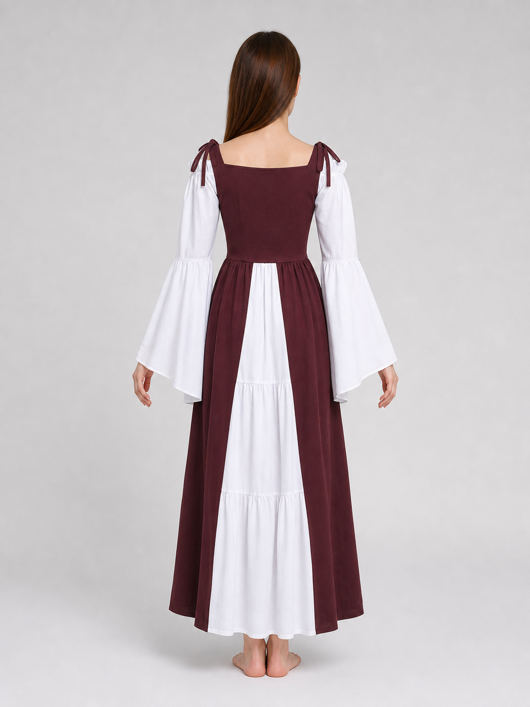 Renaissance-Style Medieval Dress with Lacing