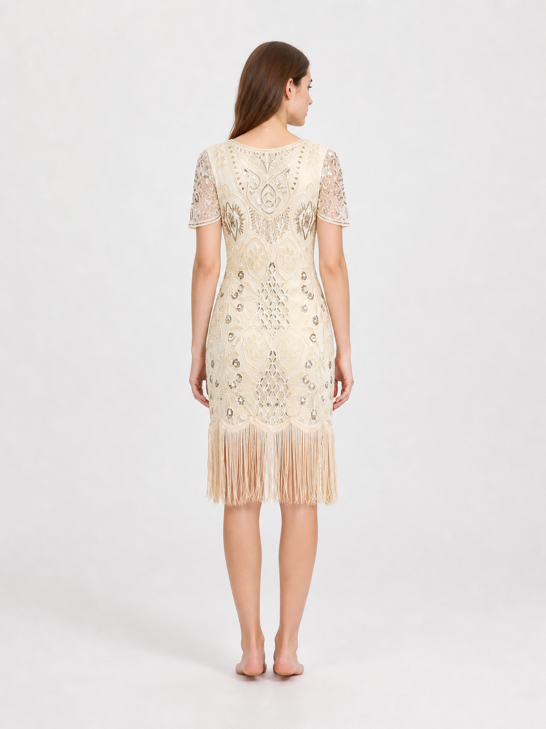 Retro Sequin and Fringe Dress