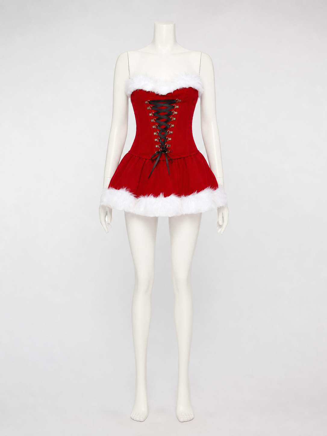 Christmas Character Costume with Fur Trim