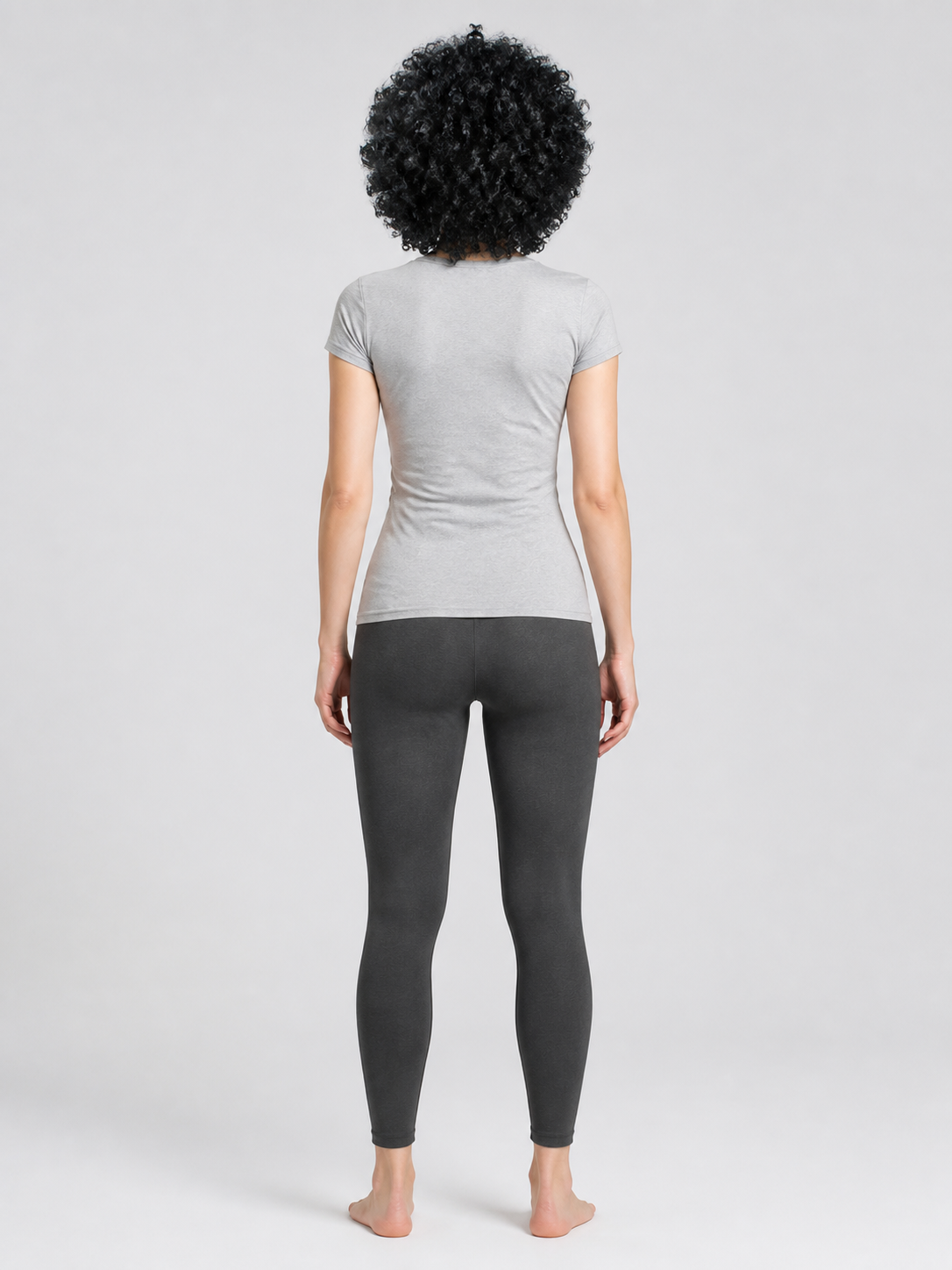 Black Voluminous Curly Costume Wig back view
