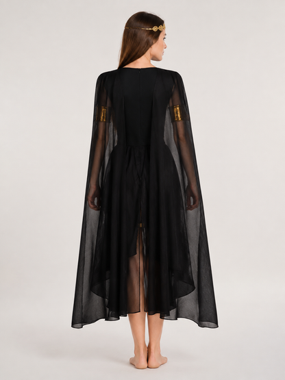 Ancient Greek Goddess Medieval Cosplay Dress back view