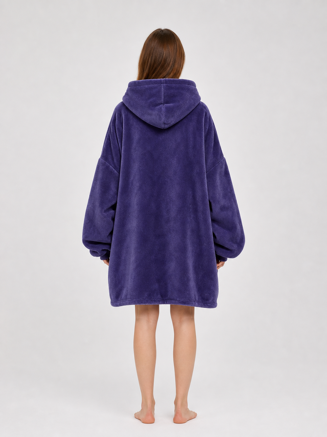 Hooded Blanket with Sleeves and Pockets