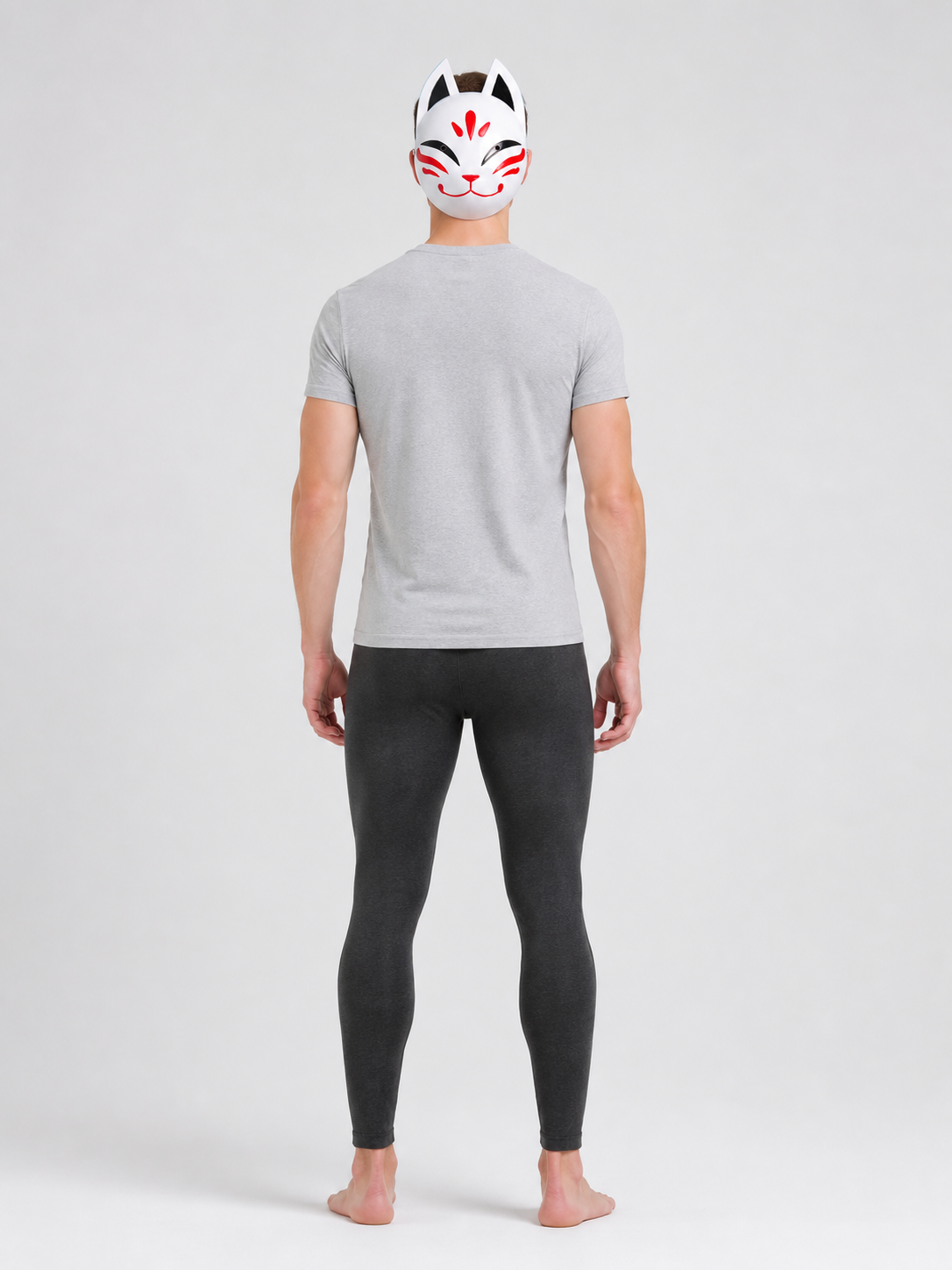 Fox Carnival Mask with Ears for Halloween back view