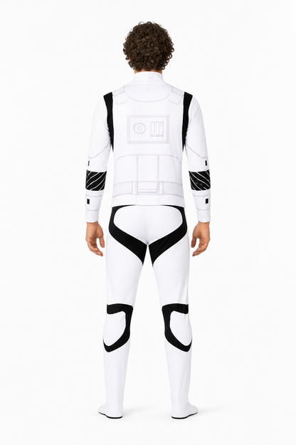 Stormtrooper Jumpsuit with Mask for Cosplay back view