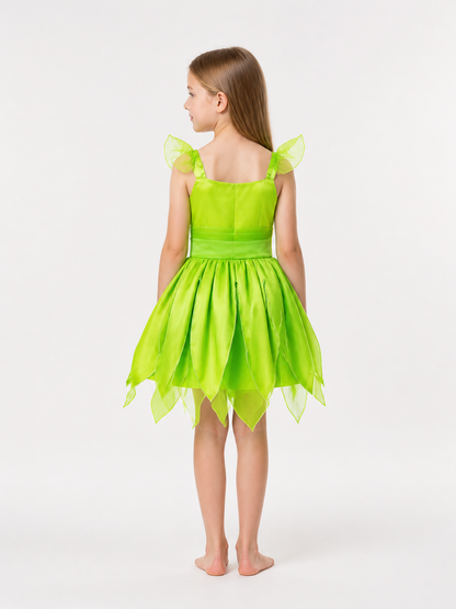 Bright Green Carnival Costume for Halloween and Cosplay back view
