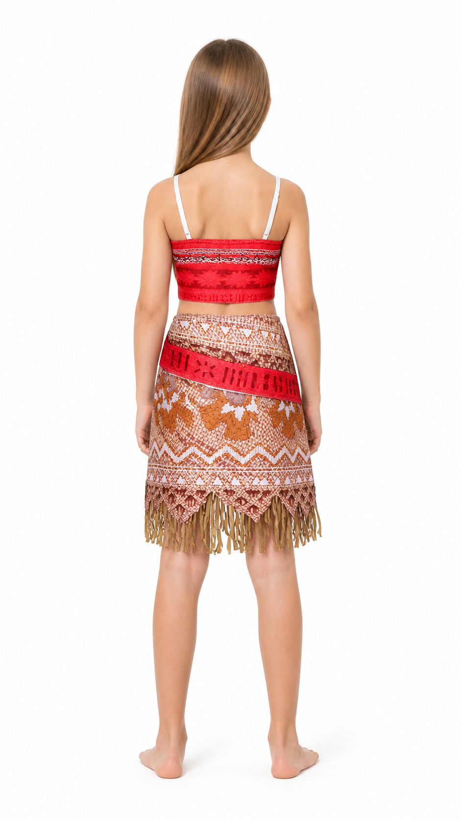 Moana Costume with Skirt and Top back view