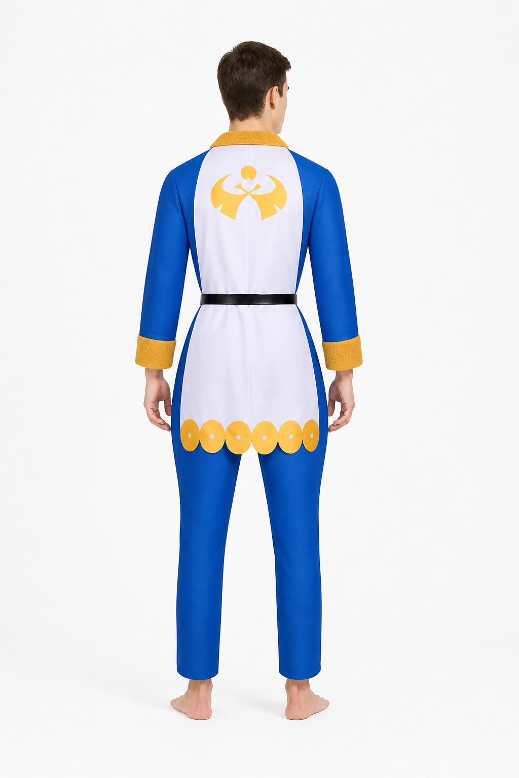 Arceus Cosplay Costume: Jumpsuit, Hat, Belt back view