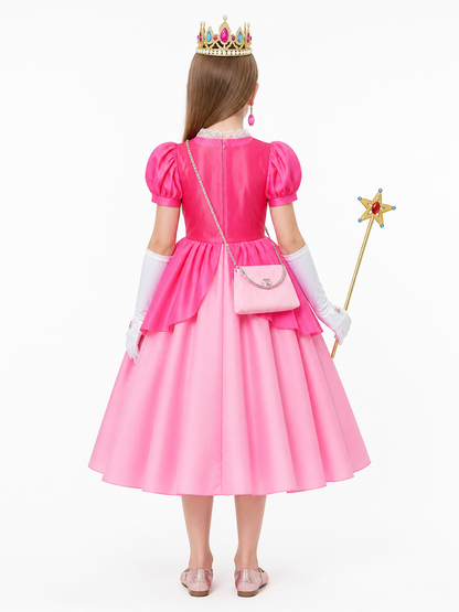 Princess Costume with Dress and Crown back view