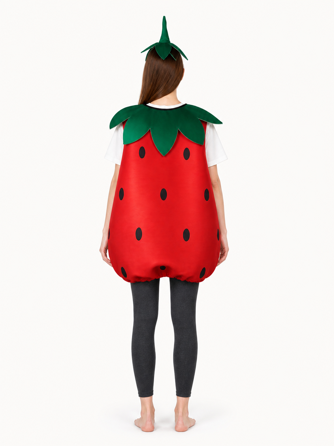 Strawberry Carnival Costume Set with Headwear back view 2