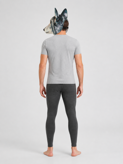 Gray and White Wolf Carnival Headpiece for Halloween back view