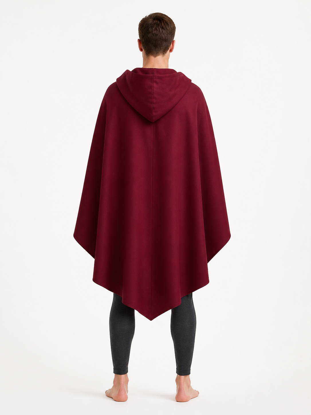Wine Red Hooded Costume Cape product view 20