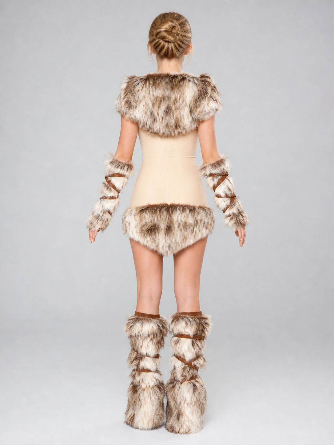 Historical Viking Costume with Horned Headwear