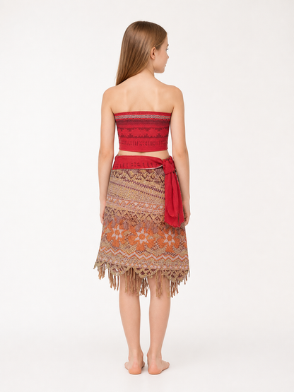 Halloween and cosplay costume set with a top and skirt