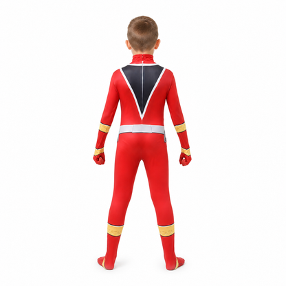 Halloween Ranger Jumpsuit with Lightning Bolt Designs back view