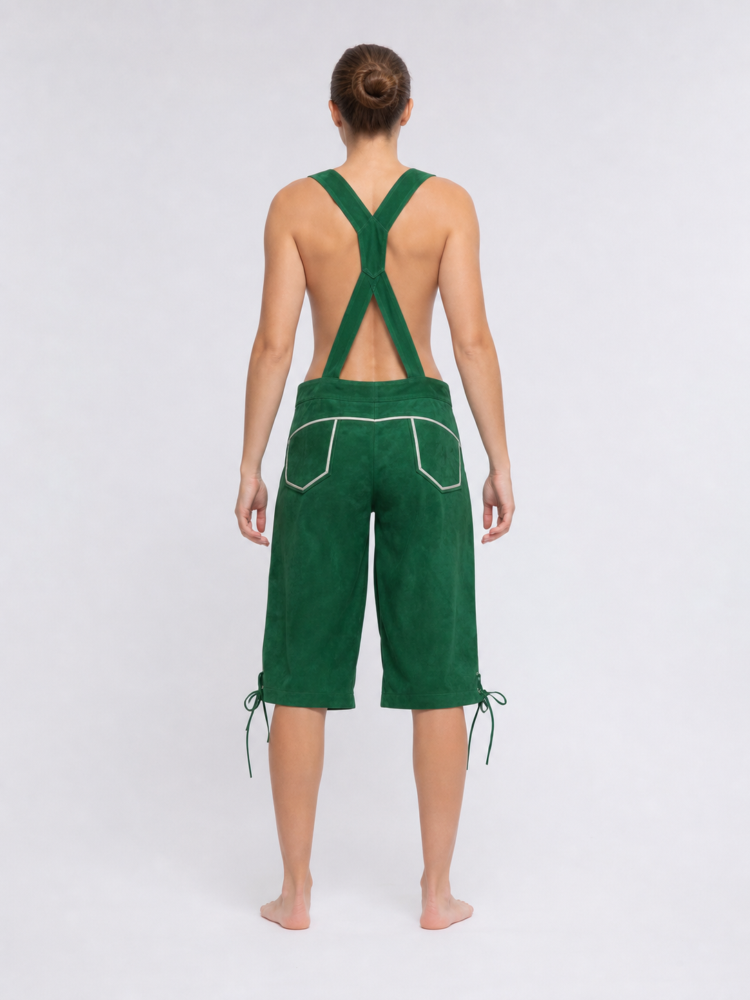 Green Suspender Pants for Oktoberfest